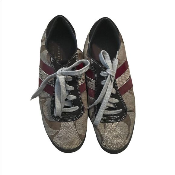 COACH monogram sneaker women’s size 8 - Picture 1 of 13
